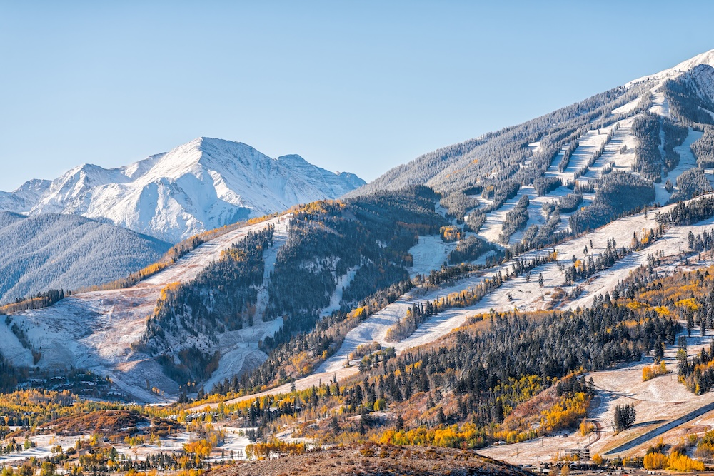 View of buttermilk mountain range